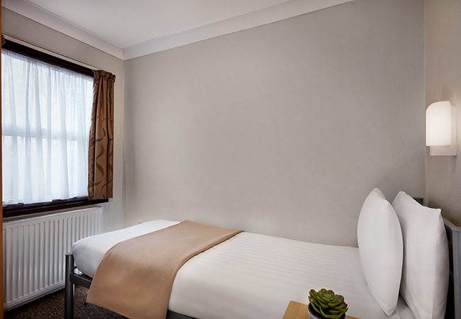 single room at budget west london hotel