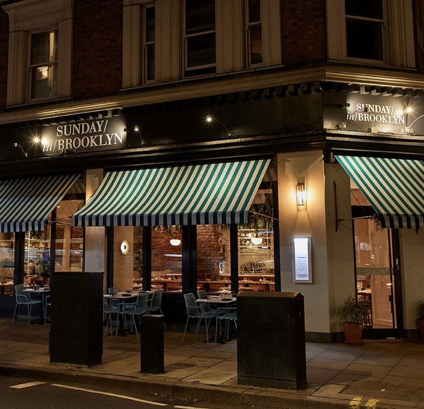 Sunday in Brooklyn Notting Hill restaurant outside